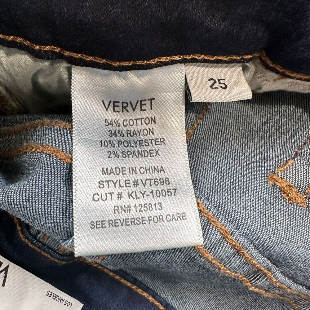 Vervet Women’s Skinny Jeans Size 25 Distressed Stretch Dark Wash VT698 Denim - Picture 6 of 10
